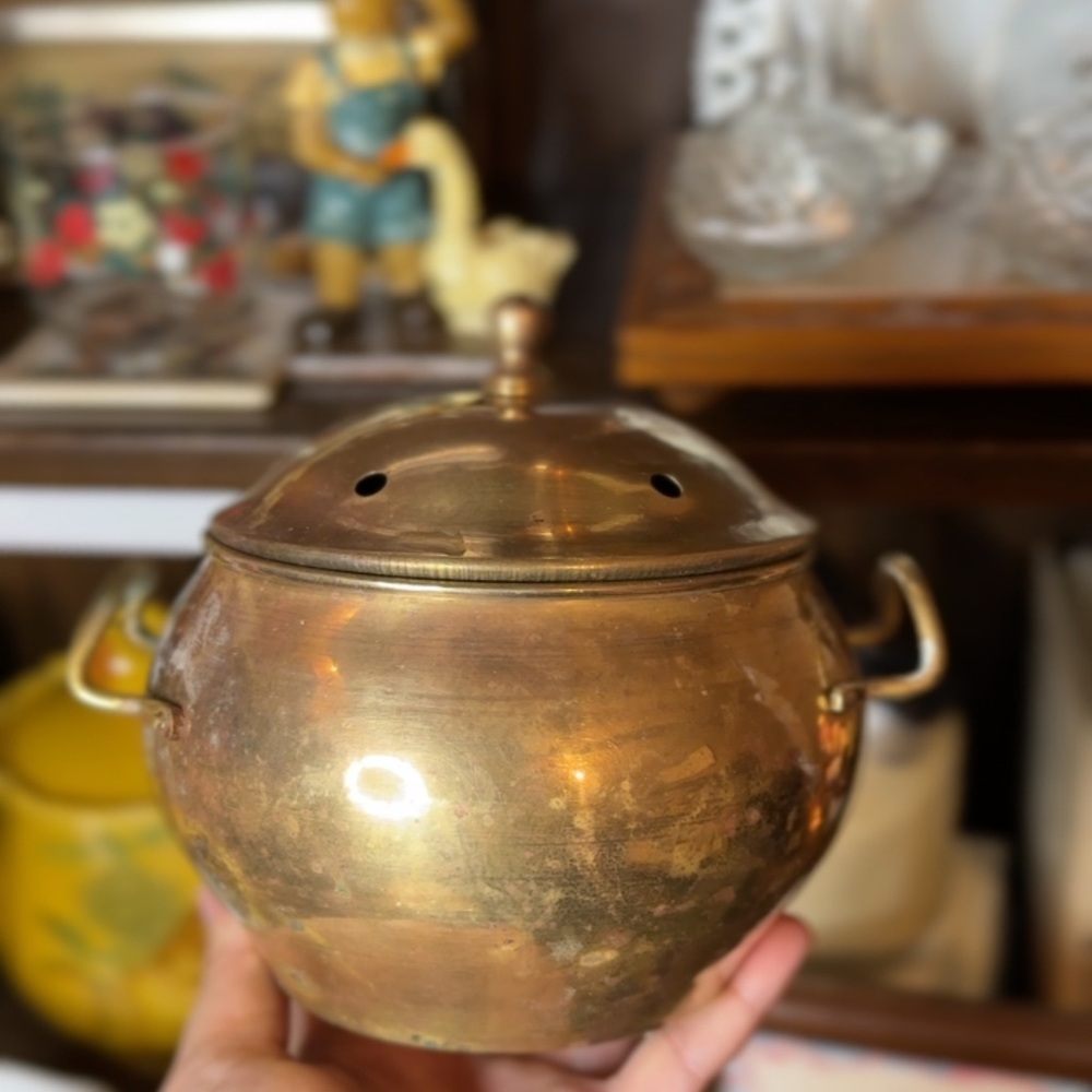 Elegant Brass Pot with Handles